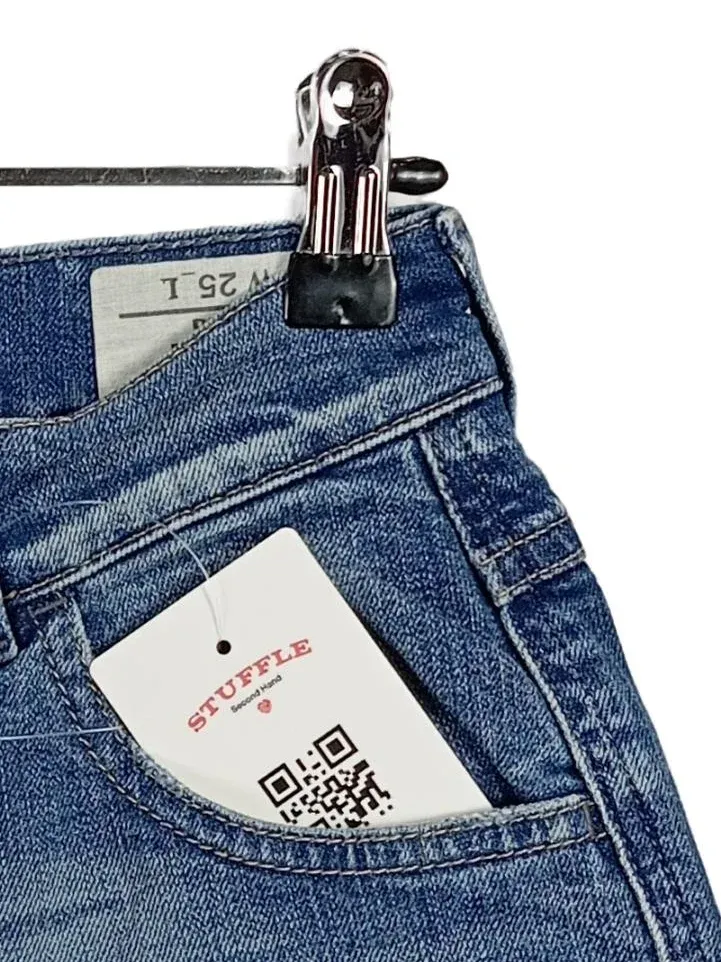 Diesel Jeans Shorts Damen W25 Blau Denim Kurze Hose Bermuda 3