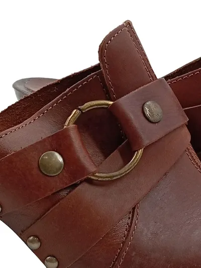 Tamaris Damen Clogs Leder Pantoletten Absatzschuhe Gr. 39 Braun Casual