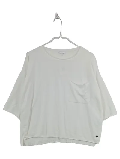 Better Rich Pullover Damen Gr. 36/S Weiß Viskose Mix Casual Shirt Basic
