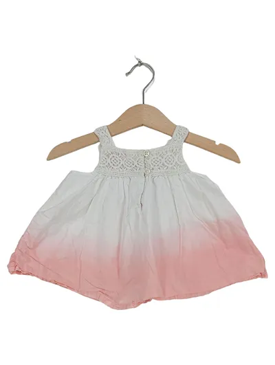 Tommy Bahama Baby Mädchen Kleid Gr. 68 Rosa Weiß Ombre Häkel