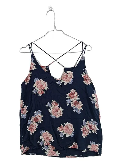 Pigalle Damen Top Blumenmuster Camisole Träger Blau Gr. 36/S