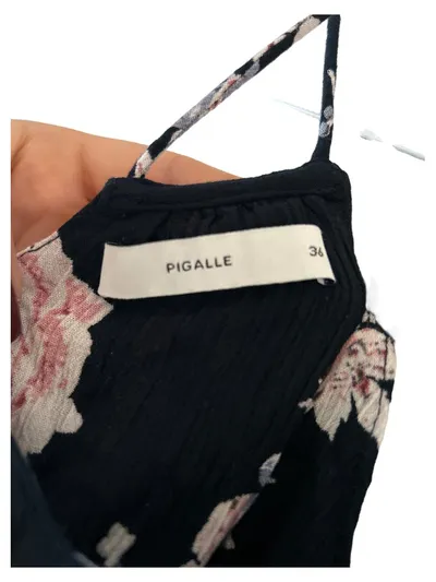 Pigalle Damen Top Blumenmuster Camisole Träger Blau Gr. 36/S