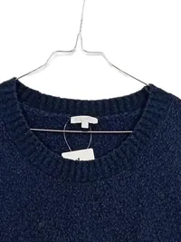 Better Rich Pullover Damen Gr. 40 L Blau Oversized Grobstrick 3/4 Arm Wollmix 3