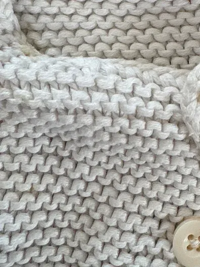 Staccato Strickjacke Baby Mädchen Gr. 68 Weiß Langarm Baumwolle