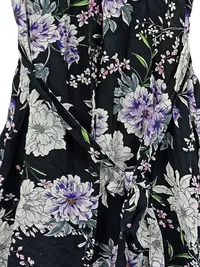 PIECES Damen Wickelkleid Blumenmuster Gr. 36/S Schwarz Floral 2