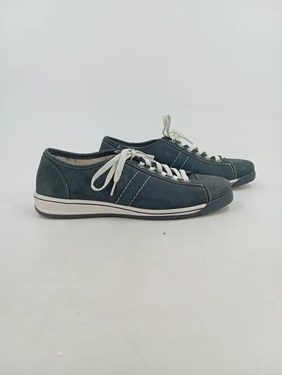 Gabor Sneaker Low Damen Wildleder Schnürung Blau Gr. 38
