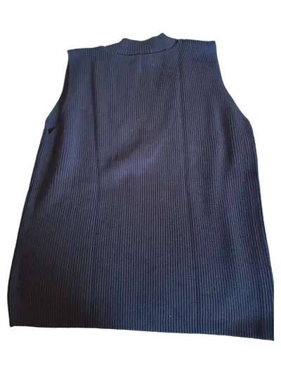 s.Oliver Damen Pullunder Strickweste Gr. 42/XL Blau V-Ausschnitt