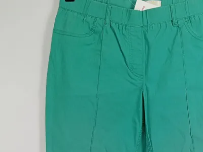 Alessa W. Collection Stoffhose Damen Gr. 40 Grün Casual Baumwolle