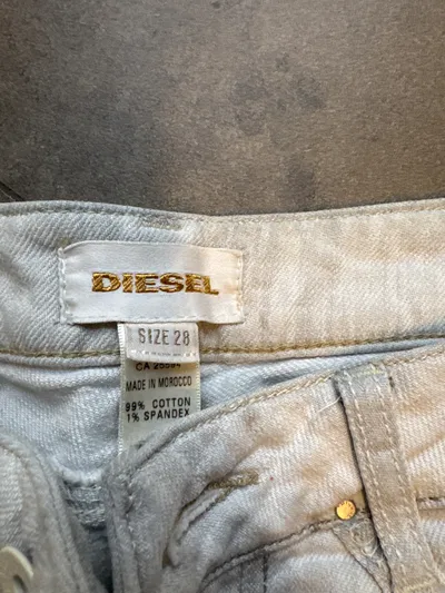 Diesel Damen Jeans Slim Fit Gr. W28/L27 Grau Stretch Hose