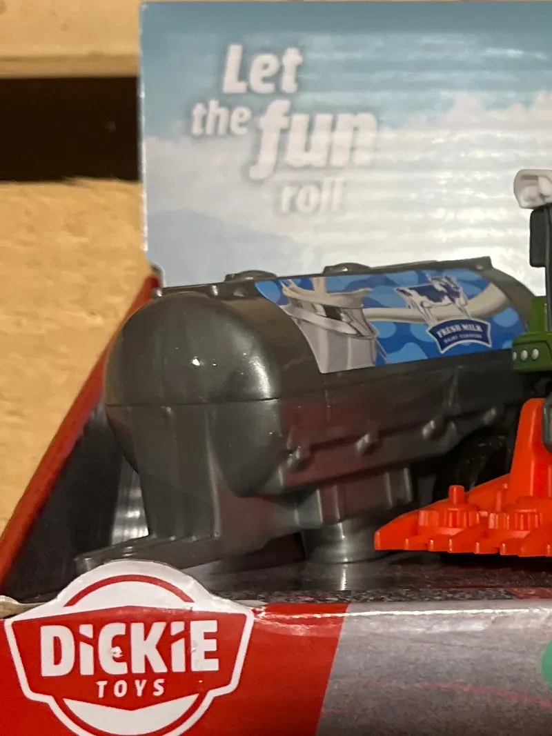 Dickie Toys Fendt Milchwagen Set Spielzeugauto Traktor Kunststoff Mehrfarbig 4