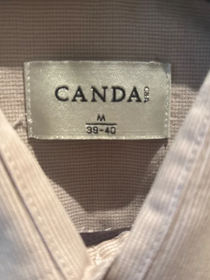 CANDA Herren Business Hemd Langarm Beige Gr. 39-40 M Baumwolle 5