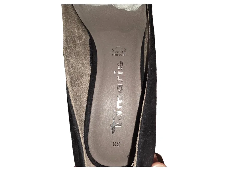 Tamaris Damen Pumps Gr. 38 Schwarz Elegant High Heels 4