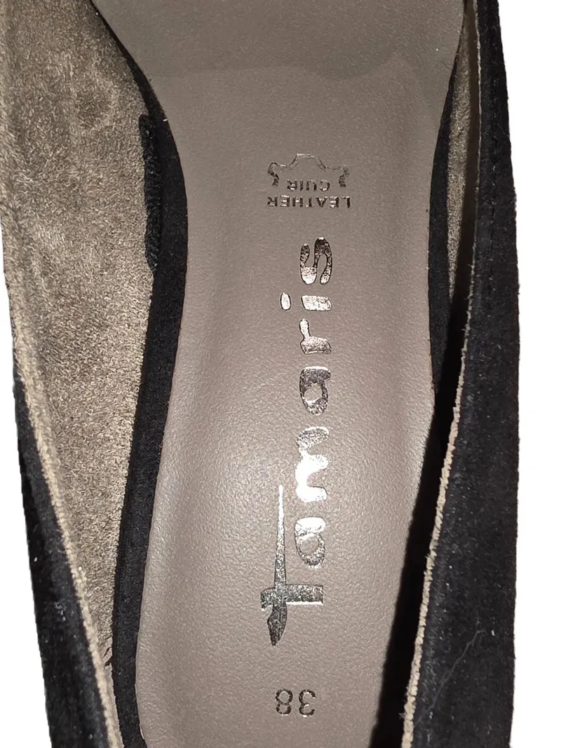 Tamaris Damen Pumps Gr. 38 Schwarz Elegant High Heels 5