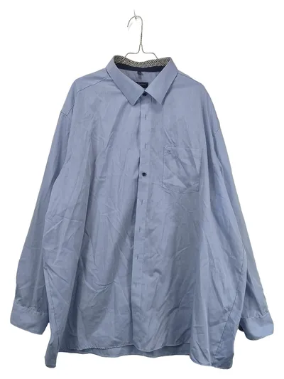 CASAMODA Herren Business Hemd Langarm Comfort Fit Gr. 49 Blau Baumwolle