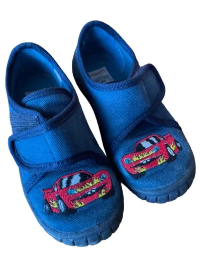 Superfit Hausschuhe Kinder Gr. 24 Blau Auto Cars Motiv Klettverschluss