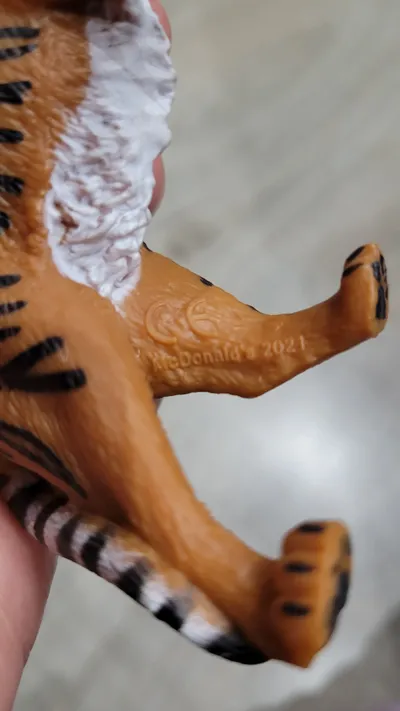McDonald's Tiger Spielfigur 2021 Orange Wildtier Sammelfigur