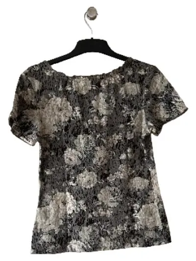 Street One Damen T-Shirt Blumenmuster Grau Gr. 38 M Kurzarm