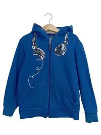 Alive Boys Style Kapuzenpullover Hoodie Gr. 122/128 Blau Kopfhörer Print 1