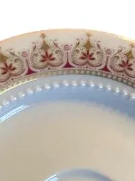 Eschenbach Untertasse Porzellan Klassisch Florales Muster Weiß 15 cm 2