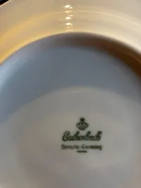 Eschenbach Untertasse Porzellan Klassisch Florales Muster Weiß 15 cm 3