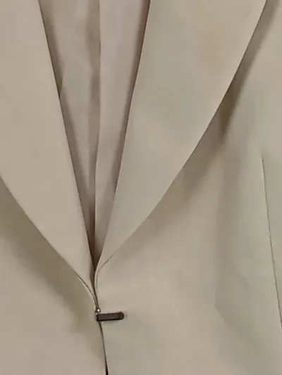 MANGO MNG Damen Blazer Gr. 36 S Beige Business Einknopf Sakko