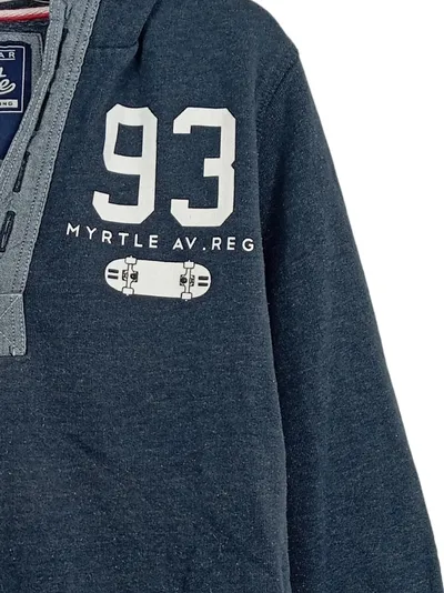 Homestate Kinder Hoodie Pullover Gr. 122/128 Blau Kapuze Skateboard