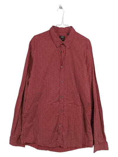 MEXX Herren Business Hemd Langarm Slim Fit Rot Gr. XXL Baumwolle