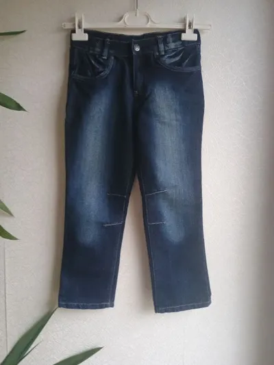 OKAY Jeans Kinder Regular Fit Gr. 128 Blau Denim Hose Casual