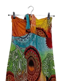 Anna Field Damen Maxikleid Sommerkleid Gr. 38 M Neckholder Paisley Boho Bunt 2