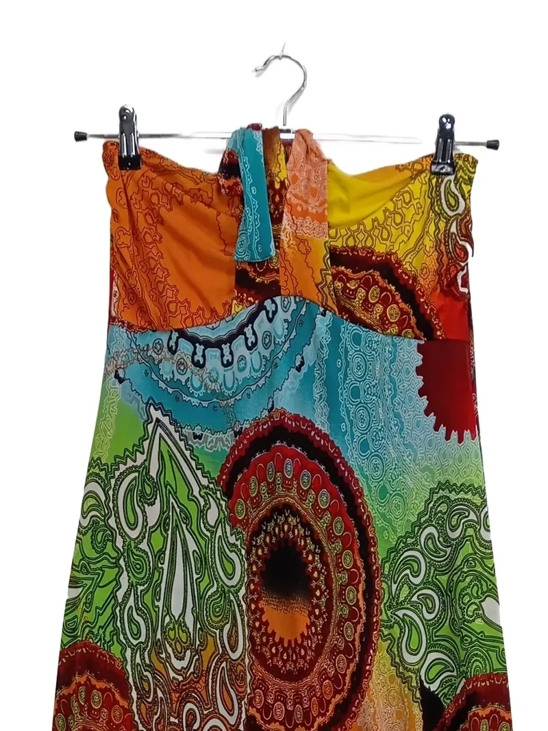 Anna Field Damen Maxikleid Sommerkleid Gr. 38 M Neckholder Paisley Boho Bunt 2