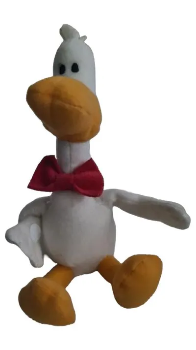 McDonald's Plüschtier Ente mit roter Fliege 2003 Kuscheltier weiß orange