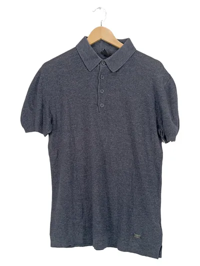 Bogner Poloshirt Herren Grau Gr. 50 L Baumwolle Casual Kurzarm Shirt Logo