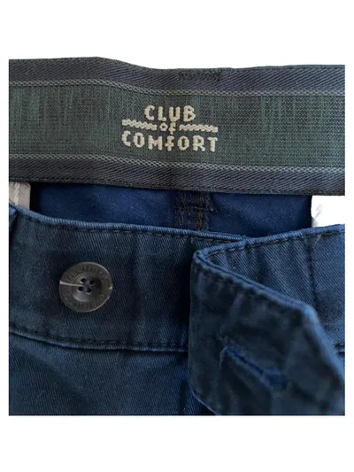 Club of Comfort Herren Stoffhose Chino Gr. 36 Blau Stretch NEU