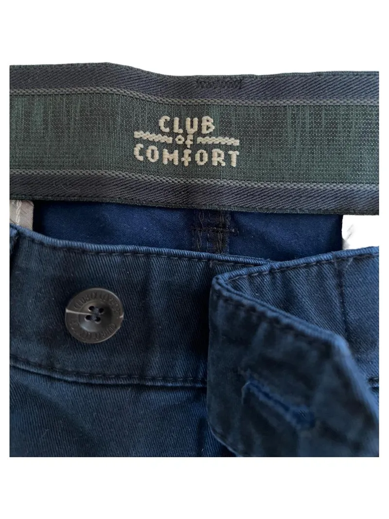 Club of Comfort Herren Stoffhose Chino Gr. 36 Blau Stretch NEU 2