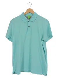 HUGO BOSS Green Herren Poloshirt Türkis Gr. M/38 Baumwolle Regular Fit 1