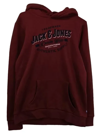 Jack & Jones Kapuzenpullover Hoodie Jungen Gr. 176 Rot Bordeaux