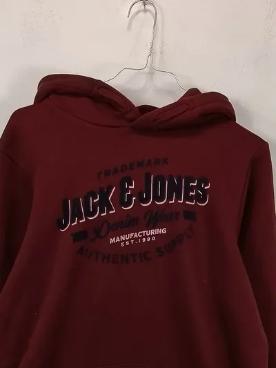 Jack & Jones Kapuzenpullover Hoodie Jungen Gr. 176 Rot Bordeaux