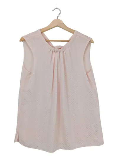 ORSAY Damen Bluse Ärmellos Rosa mit Punkten Gr. 42 Sommer Top