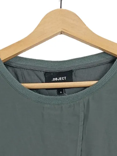 OBJECT Damen Top Shirt Ärmellos Grün Gr. S Layering-Look