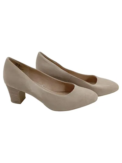 s.Oliver Pumps Damen Gr. 37 Beige Soft Foam Blockabsatz Klassisch