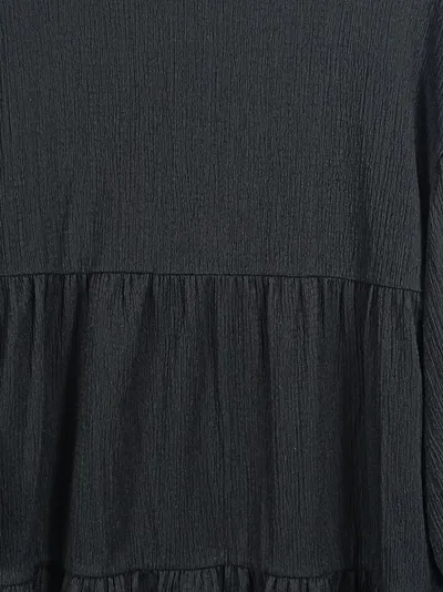 EDITED Damen Tunikakleid Gr. 38 Schwarz Boho Stufenkleid Ballonärmel