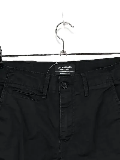 Jack & Jones Cargohose Herren 28x32 Schwarz Cargo Pants Studio Slim