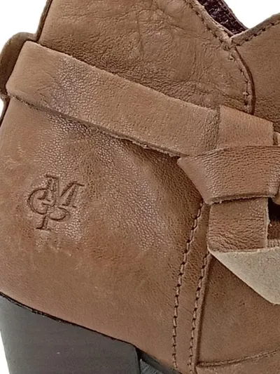 Marc O'Polo Damen Stiefelette Leder Braun Reißverschluss Absatz 9cm Gr. 39
