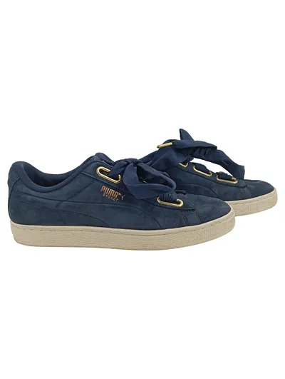 Puma Damen Sneaker Low Sportlich Textil Schnürung Blau Gr. 38.5