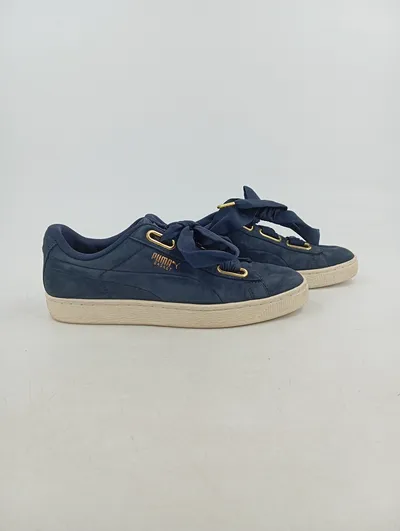 Puma Damen Sneaker Low Sportlich Textil Schnürung Blau Gr. 38.5
