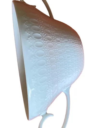 Rosenthal Zuckerdose Klassisch Porzellan Strukturmuster Weiß 7cm Höhe