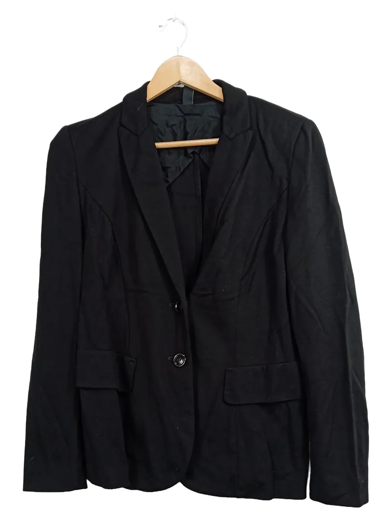 Marc Cain Damen Blazer Schwarz Business Elegant Gr. 40/L 1