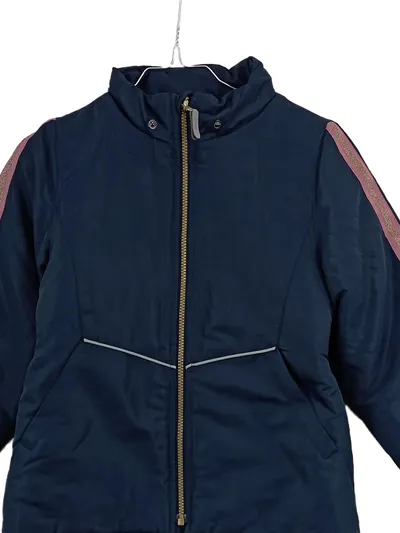 NAME IT Steppjacke Mädchen Übergangsjacke Gr. 134 9 Jahre Blau Glitzer