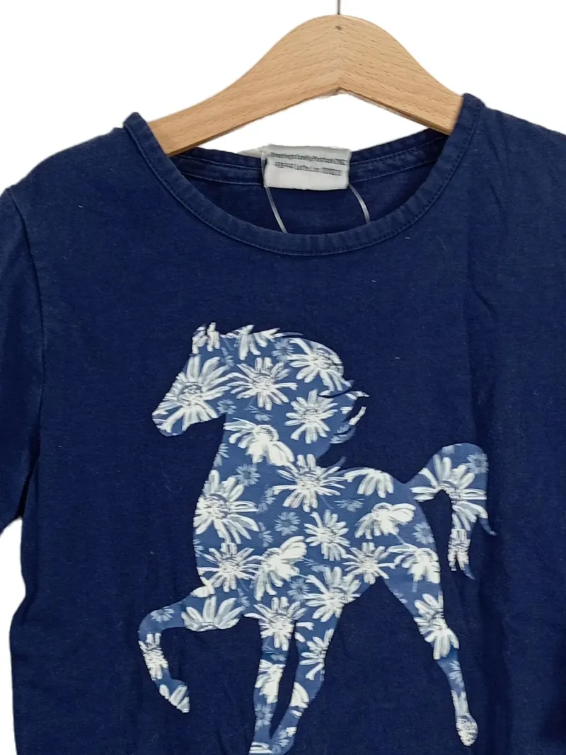 Ernsting's family Langarmshirt Mädchen Pferd Wild & Free Gr. 134-140 Blau 2
