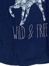 Ernsting's family Langarmshirt Mädchen Pferd Wild & Free Gr. 134-140 Blau 4